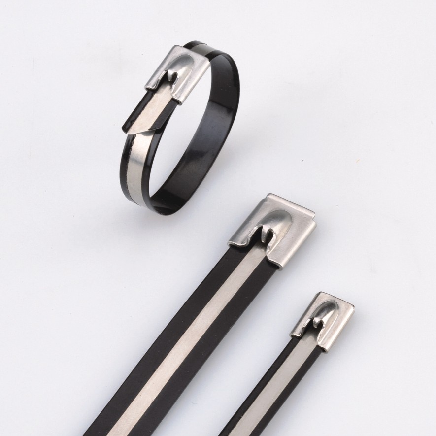 Stahovací pásky z nerezové oceli - Stahovací pásky s kuličkovým zámkem